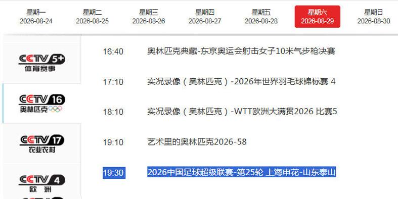 CCTV16直播申花VS泰山!双方门将存在隐患,谢文能正好轮休,足协杯大战海港